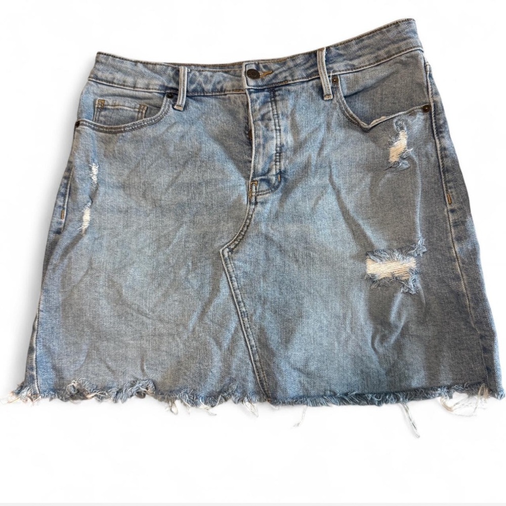 Old Navy Blue Distressed Denim Skirt